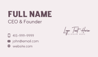 Cursive Feminine Fashion  Business Card