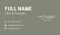 Hipster Business Card example 1