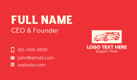 Red Sports Car Business Card Design