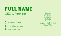 Green Ornament Plant Business Card Design