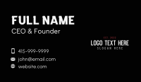 Generic Tall Wordmark Business Card