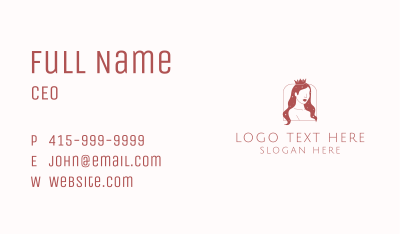 Beauty Queen Hairdresser Business Card Image Preview