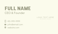 Minimalist Company Wordmark Business Card Design