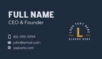 Ball Game Training Lettermark Business Card