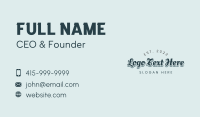 Classic Bakery Wordmark Business Card