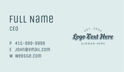 Classic Bakery Wordmark Business Card Image Preview