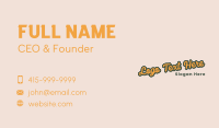 Retro Apparel Brand Wordmark Business Card