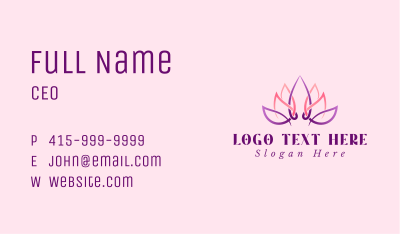 Lotus Flower Gradient Business Card