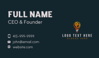 Power Light Bulb Lettermark Business Card Design