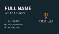 Power Light Bulb Lettermark Business Card Design