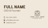Notary Justice Scale  Business Card