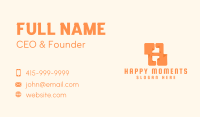 Orange Letter H Business Card Image Preview