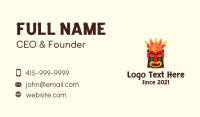 Tiki Tribal Mask Business Card