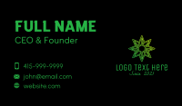 Green Environmental Star  Business Card Design