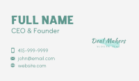 Beauty Leaf Wordmark Business Card Image Preview