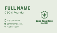 Natural Hexagon Weed Business Card Design