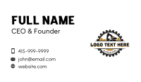 Excavator Equipment Backhoe Business Card