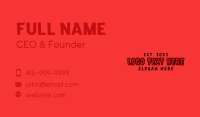 Creepy Brand Wordmark Business Card