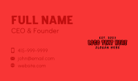 Creepy Brand Wordmark Business Card Design