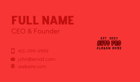 Creepy Brand Wordmark Business Card