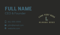 Sports Jersey Lettermark Business Card