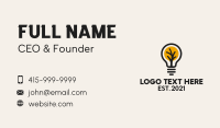Tree Light Bulb  Business Card Design