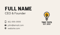 Tree Light Bulb  Business Card