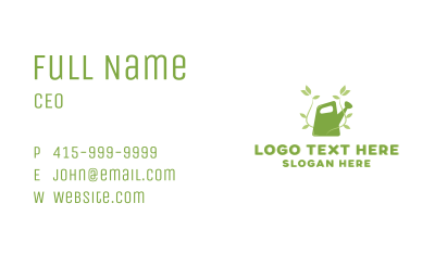 Watering Can Plant Garden Business Card