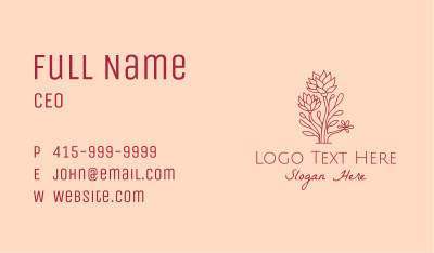 Nature Wild Flowers  Business Card Image Preview