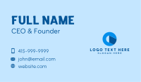 Modern Letter O Circle Business Card