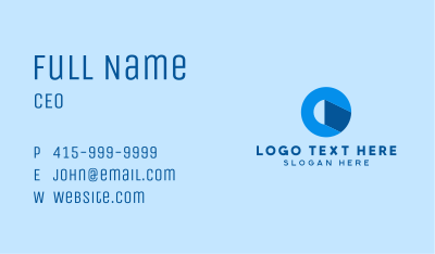 Modern Letter O Circle Business Card
