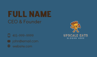 Singing Karaoke Pizza Mascot  Business Card Image Preview