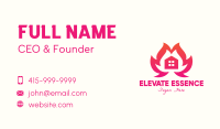 Burning House Flame Business Card