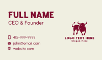 Raging Bull Business Card Design