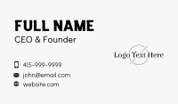 Classic Black Wordmark Business Card