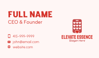 Phone Dating App Hearts Business Card