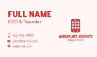 Phone Dating App Hearts Business Card