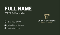Business Column Letter T Business Card