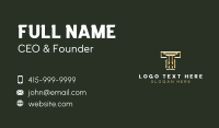 Business Column Letter T Business Card Design