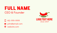 Chili Pepper Plate Business Card Design
