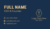 Gold Minimalist Sword  Business Card