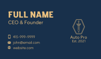 Gold Minimalist Sword  Business Card