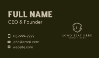Hotel Royalty Shield Business Card