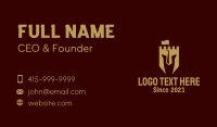 Gold Castle Gladiator Business Card