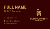 Gold Castle Gladiator Business Card