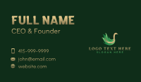 Luxury Swan Leaf Business Card