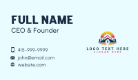 Mountain Cabin Sunrise Business Card Design