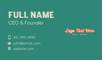 Classic Retro Wordmark Business Card