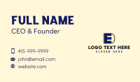 Electric Plug Letter E  Business Card