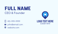 Blue Lung Location Pin Business Card Design